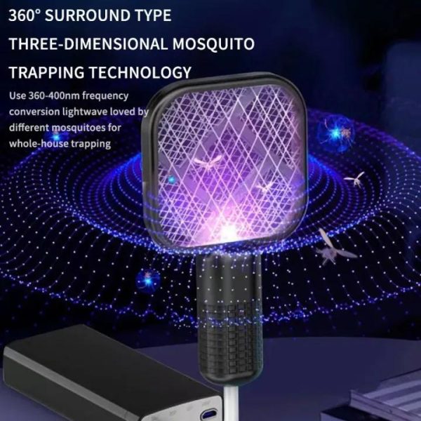 Mini Usb Rechargeable Mosquito Racket With Uv Light